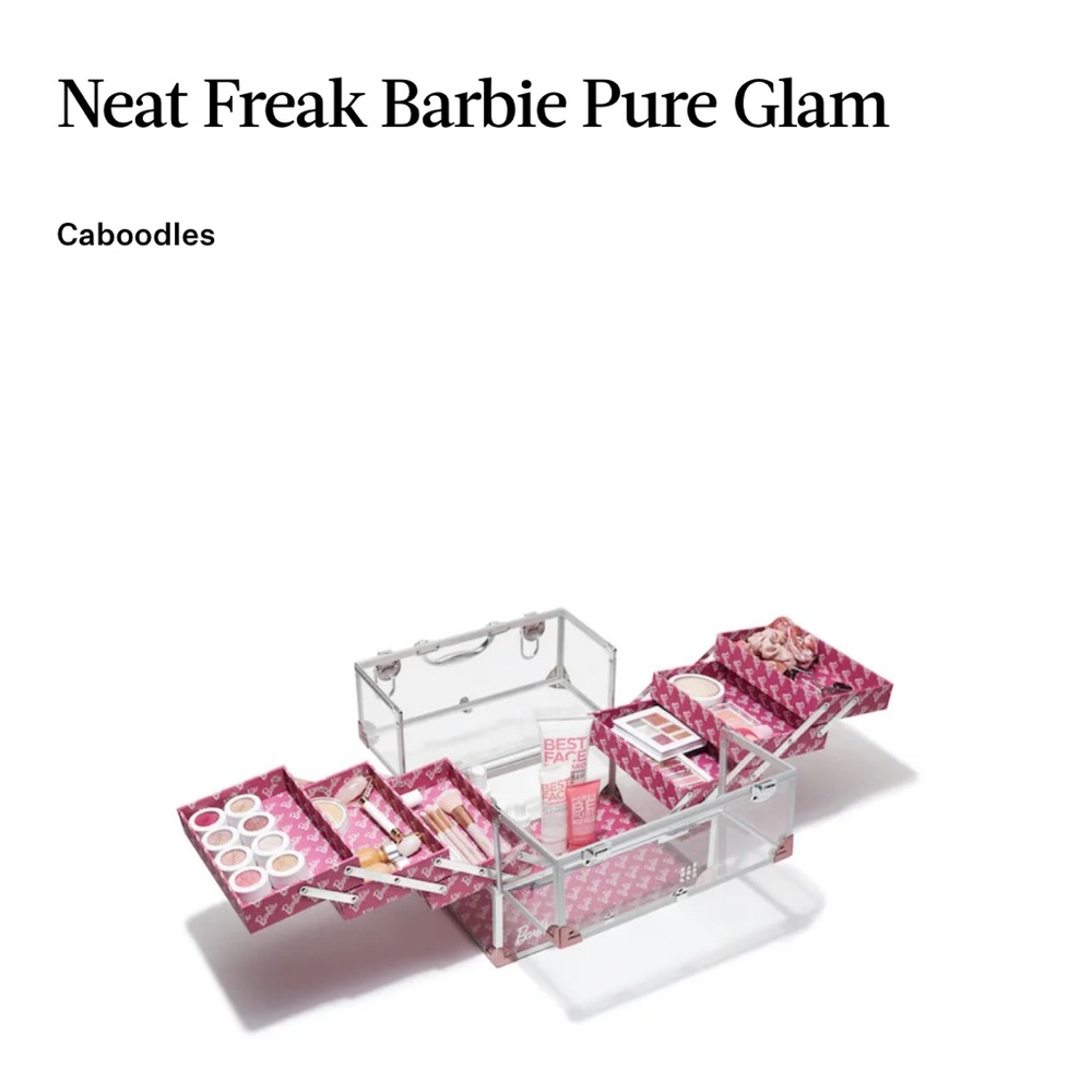 Limited Edition CaboodlesXBarbie Neat Freak Barbie Pure Glam Train Case